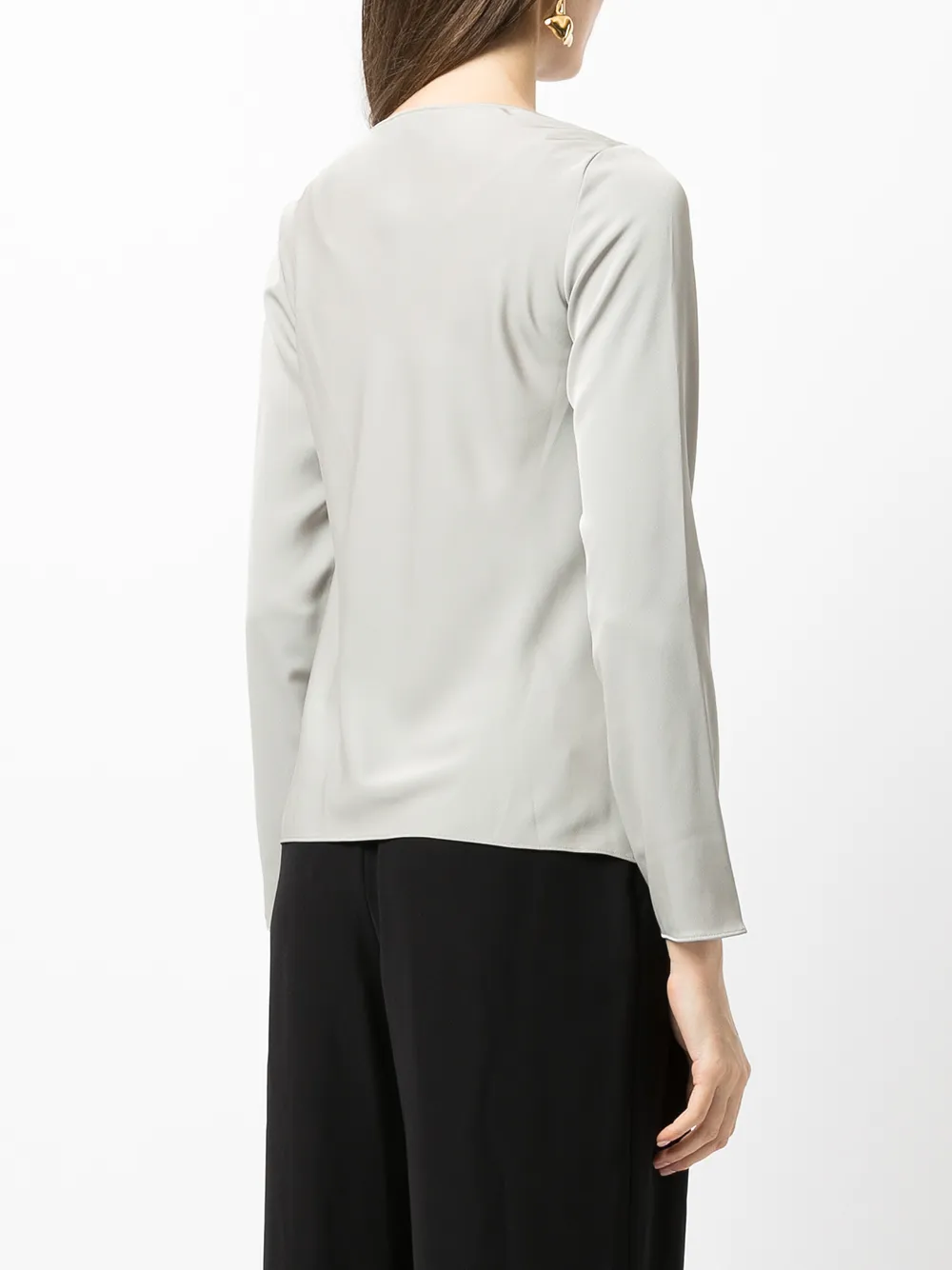 фото Emporio armani топ с длинными рукавами и воротником-хомутом