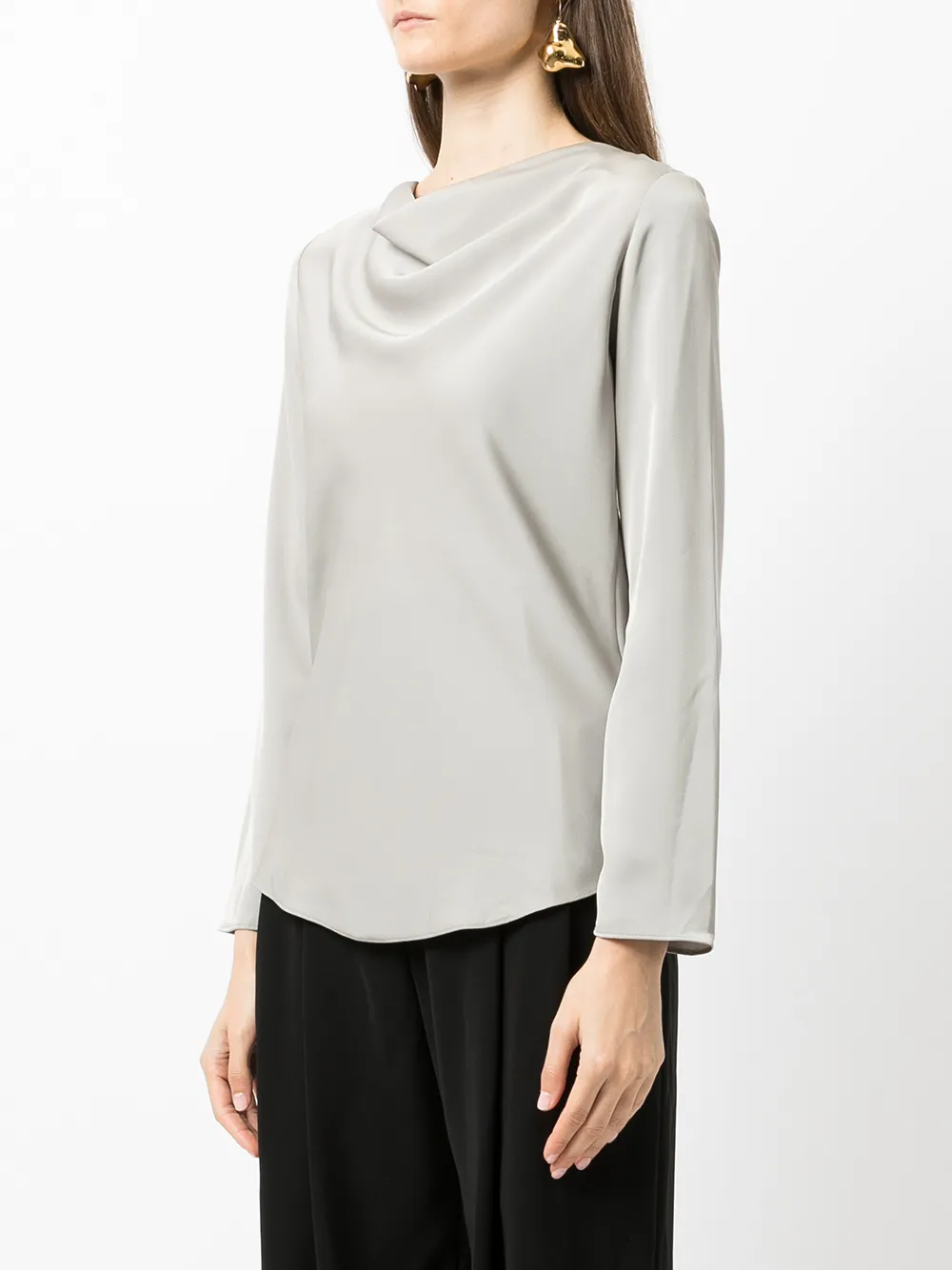 фото Emporio armani топ с длинными рукавами и воротником-хомутом
