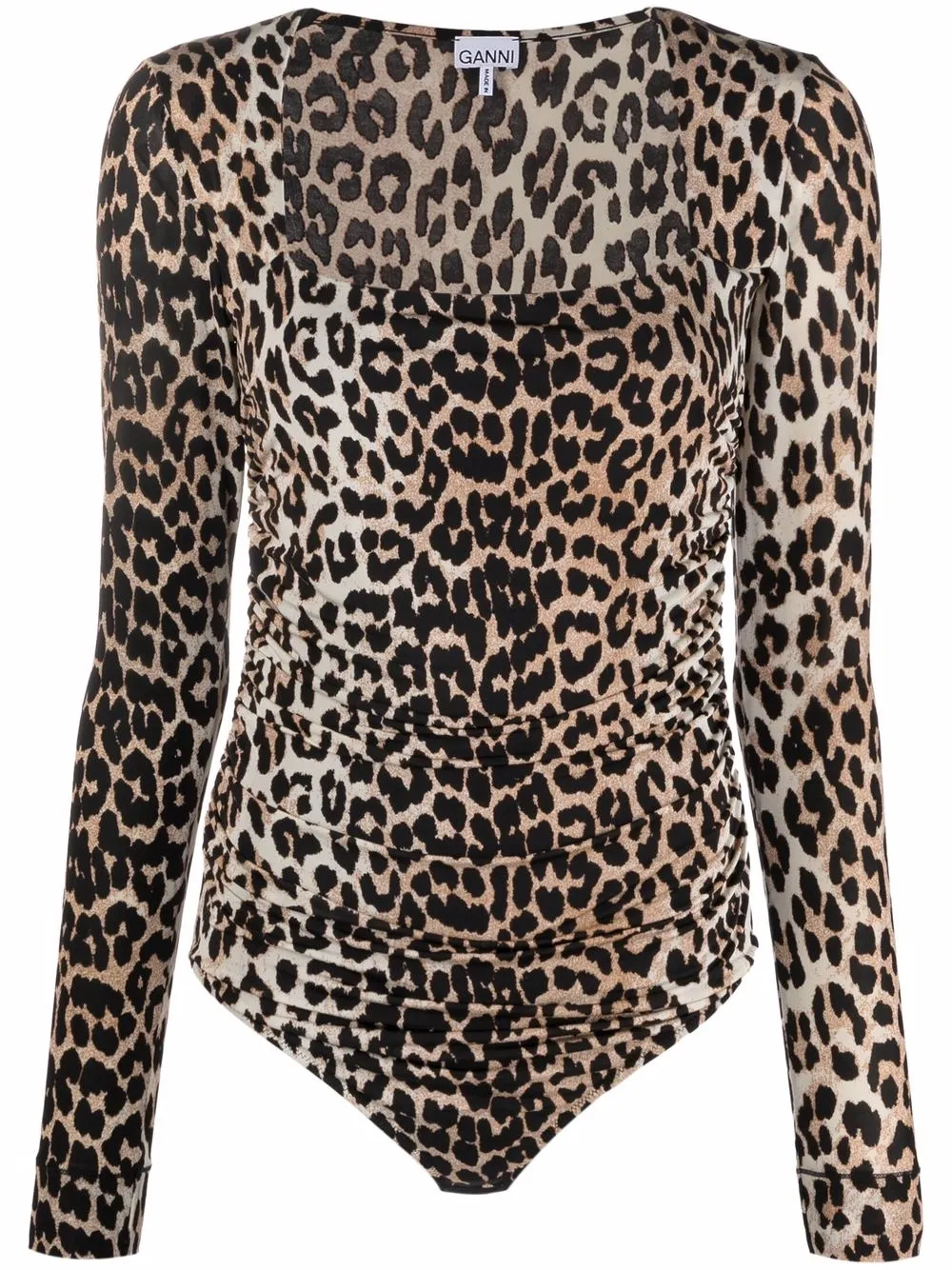 

GANNI body con motivo de leopardo - Negro