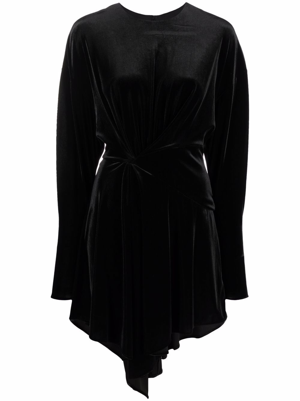 Alexandre Vauthier asymmetric-hem Velvet Dress - Farfetch