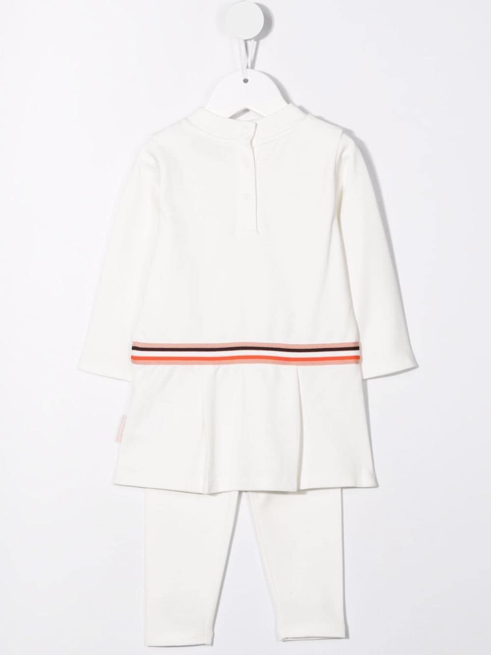 Image 2 of Moncler Enfant stripe-print cotton tracksuit set