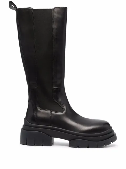 ASH bottes en cuir Stone à semelle épaisse