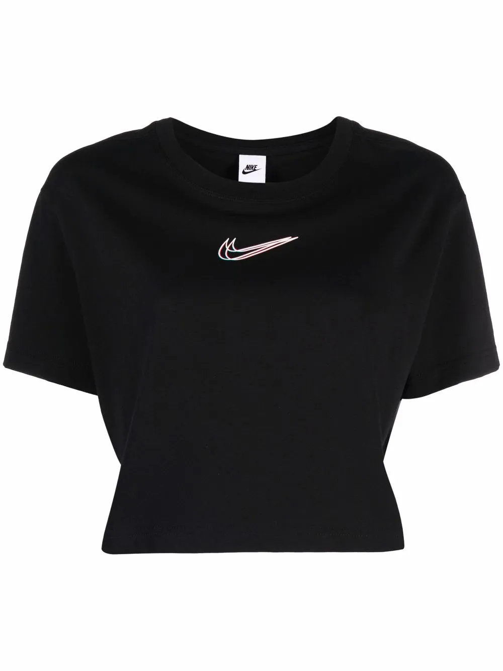 фото Nike укороченная футболка с логотипом swoosh