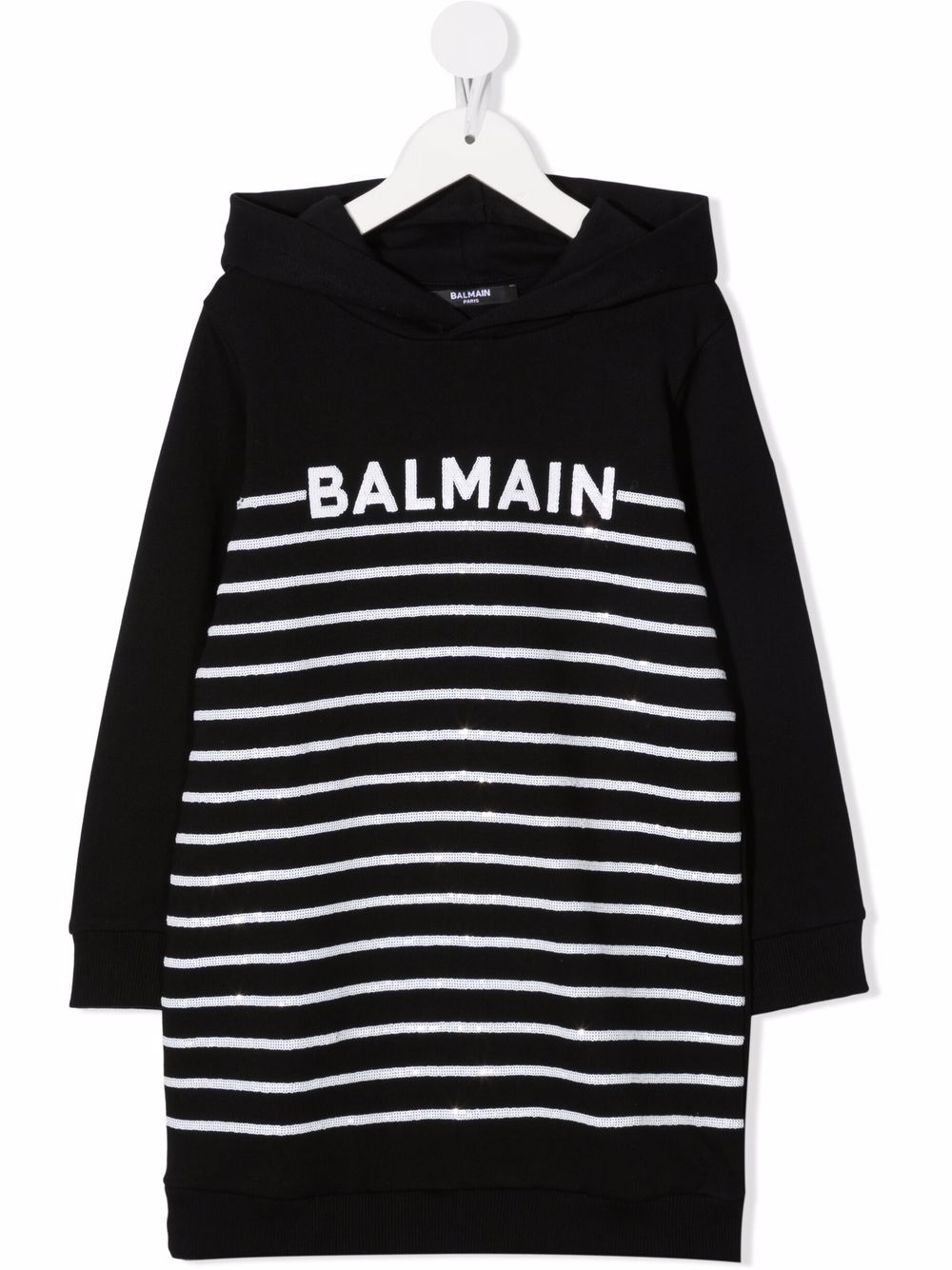 фото Balmain kids платье-худи с логотипом