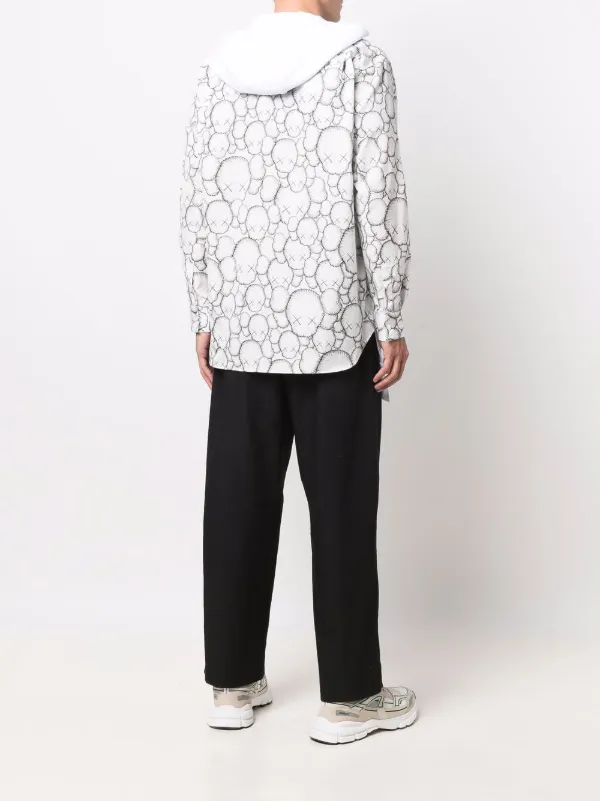 Comme Des Garçons Shirt graphic-print zip-up Hoodie | White