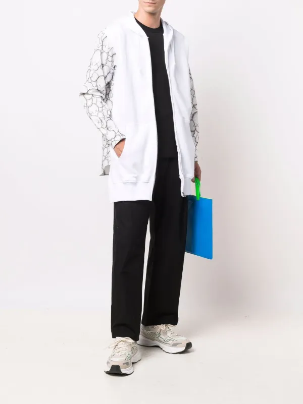 Comme Des Garçons Shirt graphic-print zip-up Hoodie | White