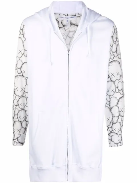 Comme Des Garçons Shirt graphic-print zip-up hoodie