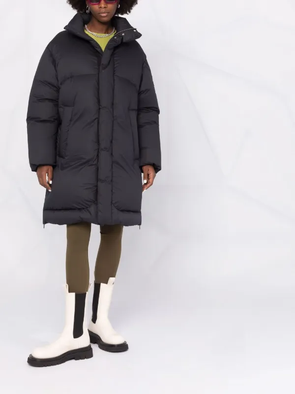 AMBUSH logo-patch Padded Coat - Farfetch