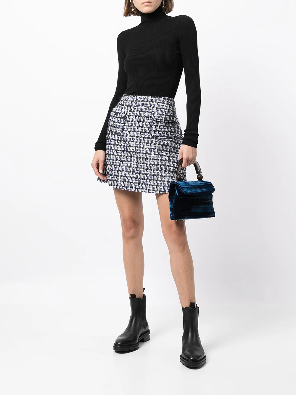 фото Emporio armani юбка мини с вышивкой