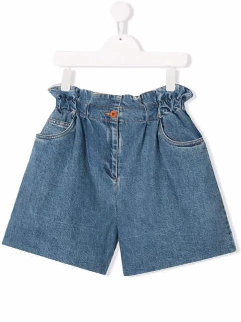 Philosophy Di Lorenzo Serafini Kids شورت جينز بزينة كاروهات