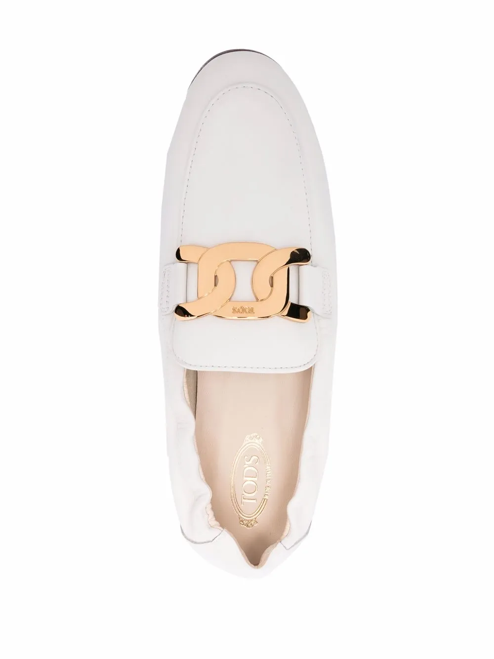 Tod's Loafers met logoplakkaat Beige