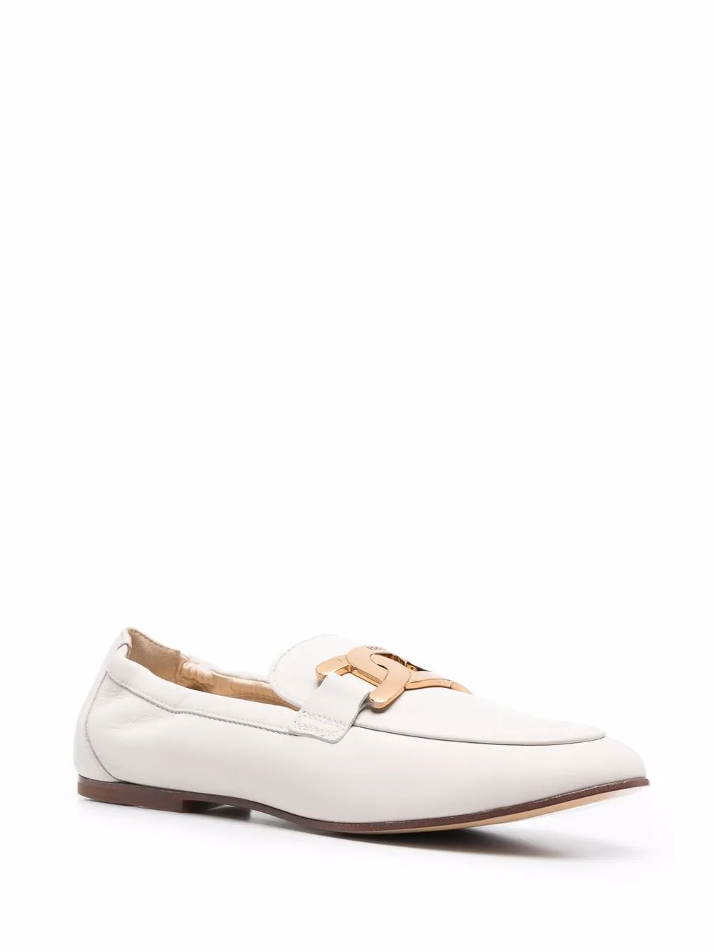 Tod's Loafers met logoplakkaat - Beige