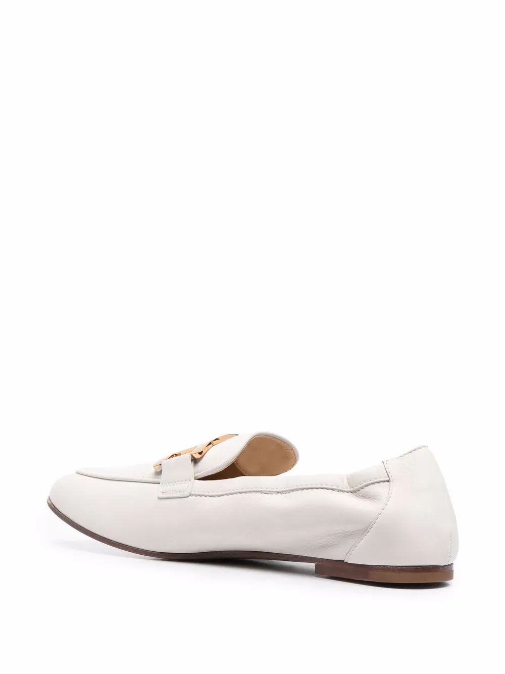 Tod's Loafers met logoplakkaat Beige
