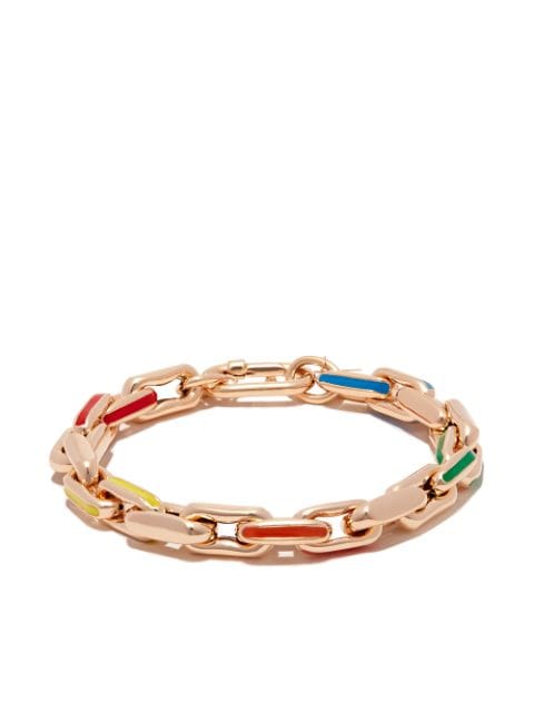 Lauren Rubinski bracelet Rainbow en or 14ct détails émaillés