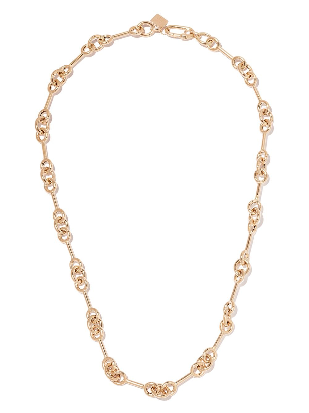 14kt yellow gold mixed-link necklace