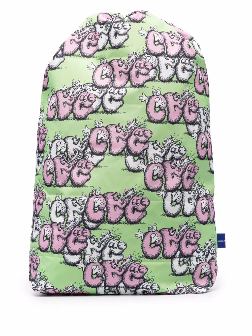 comme des garçons shirt sac à dos à imprimé kaws - vert