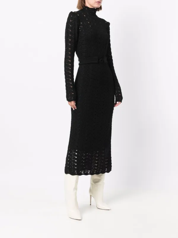 long sleeve knit midi dress