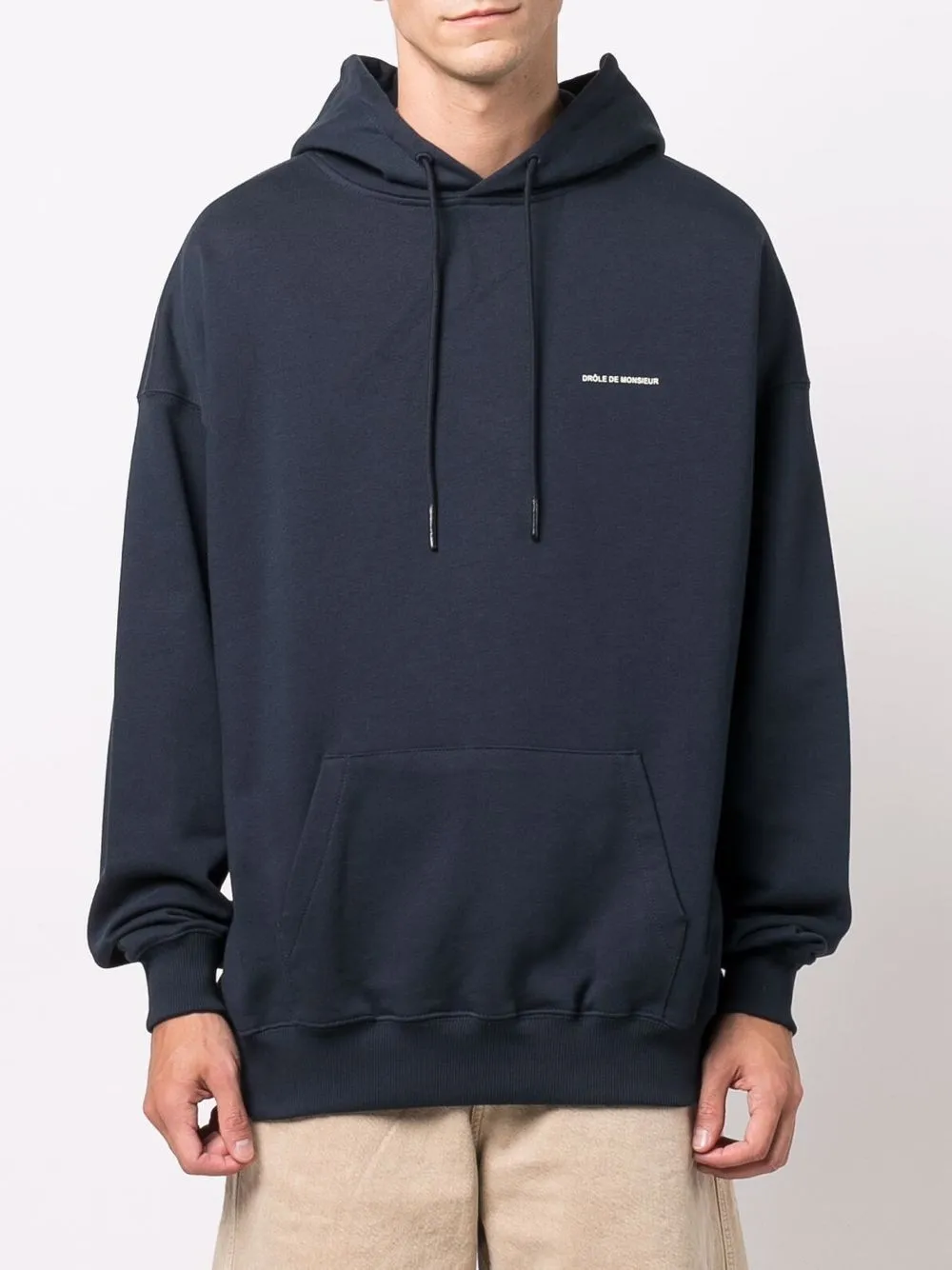 фото Drôle de monsieur logo-print cotton hoodie