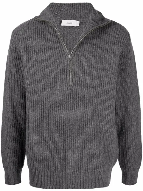 Closed half-zip sweater