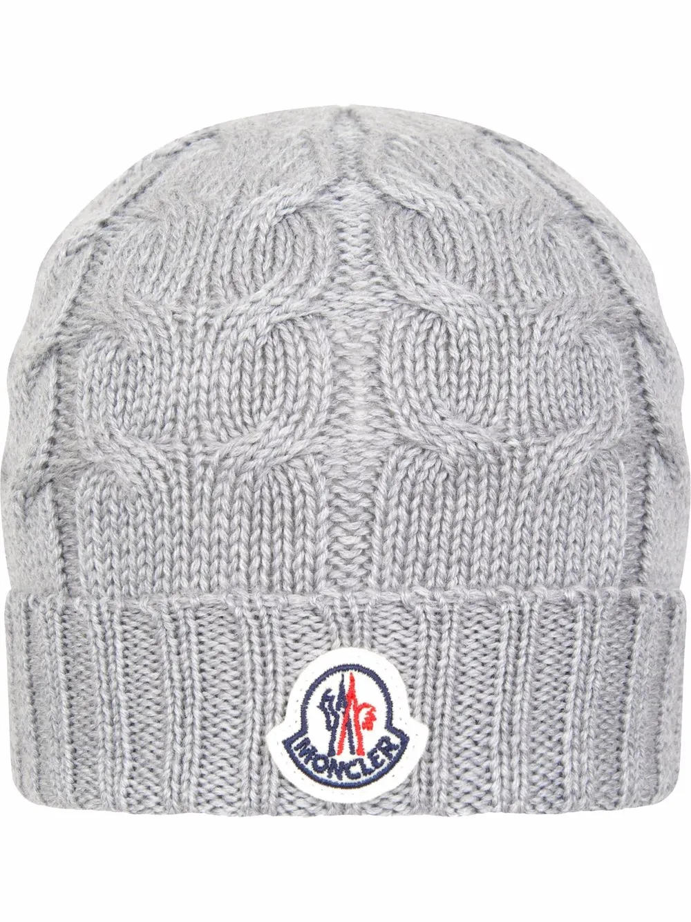 

Moncler Enfant logo-patch knitted wool beanie - Verde