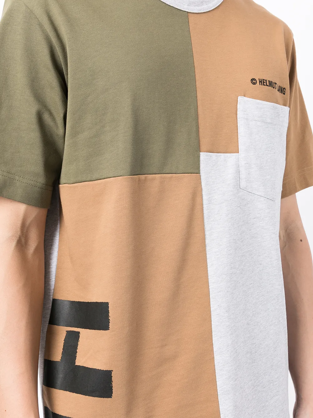 фото Helmut lang футболка с короткими рукавами и вставками