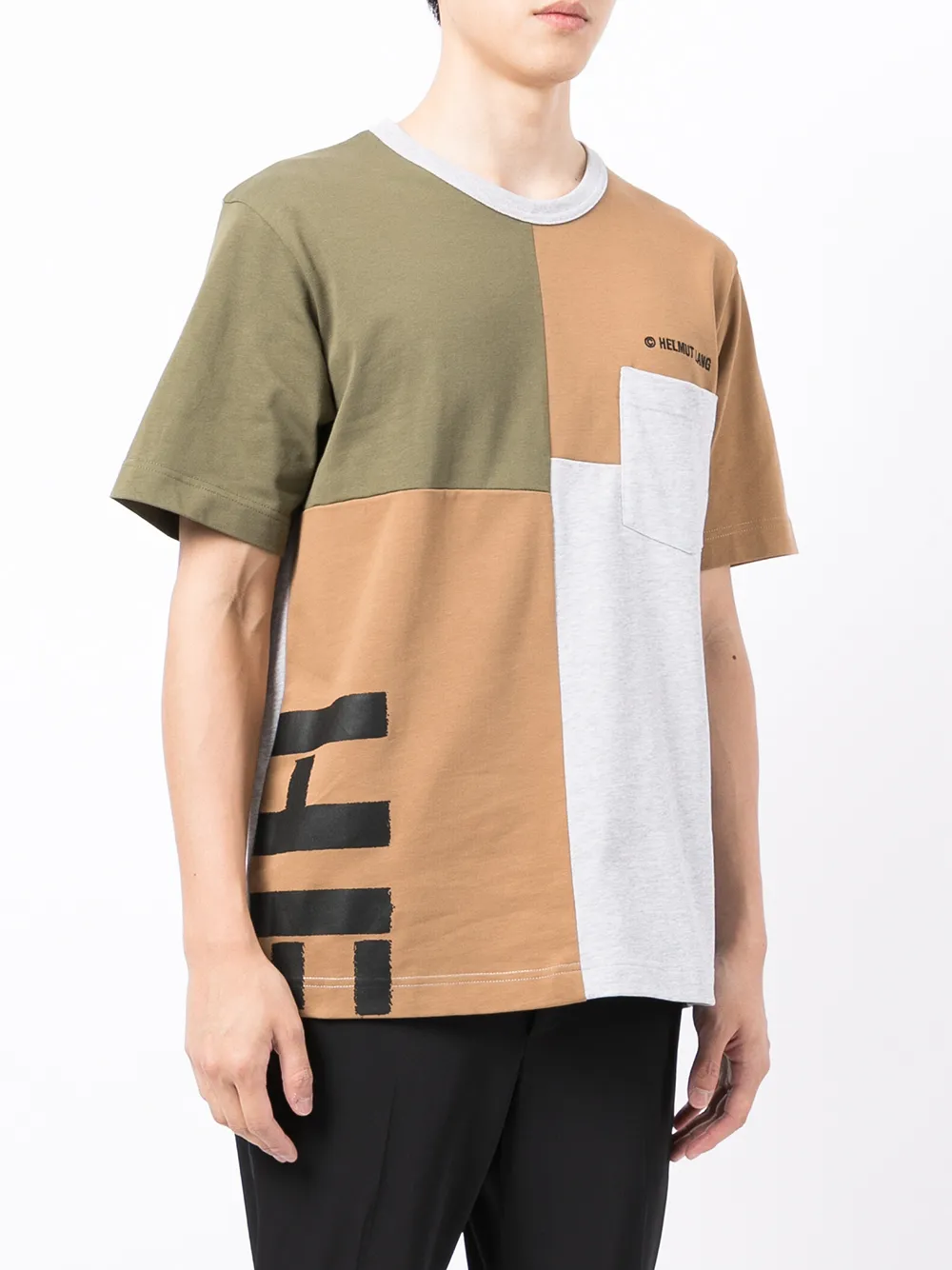 фото Helmut lang футболка с короткими рукавами и вставками