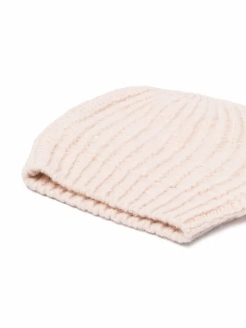 Shop Peserico chunky-knit beanie with 