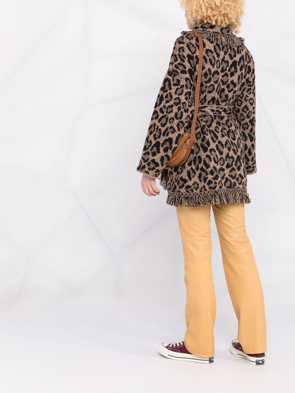 фото Alanui fringed leopard cardigan