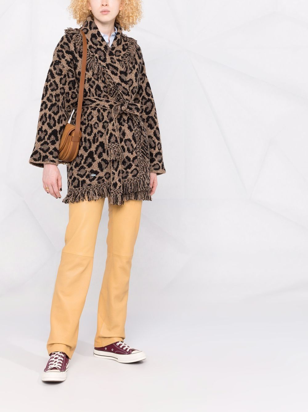 фото Alanui fringed leopard cardigan