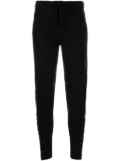 Madison.Maison laminated-stripe cashmere trousers - Black