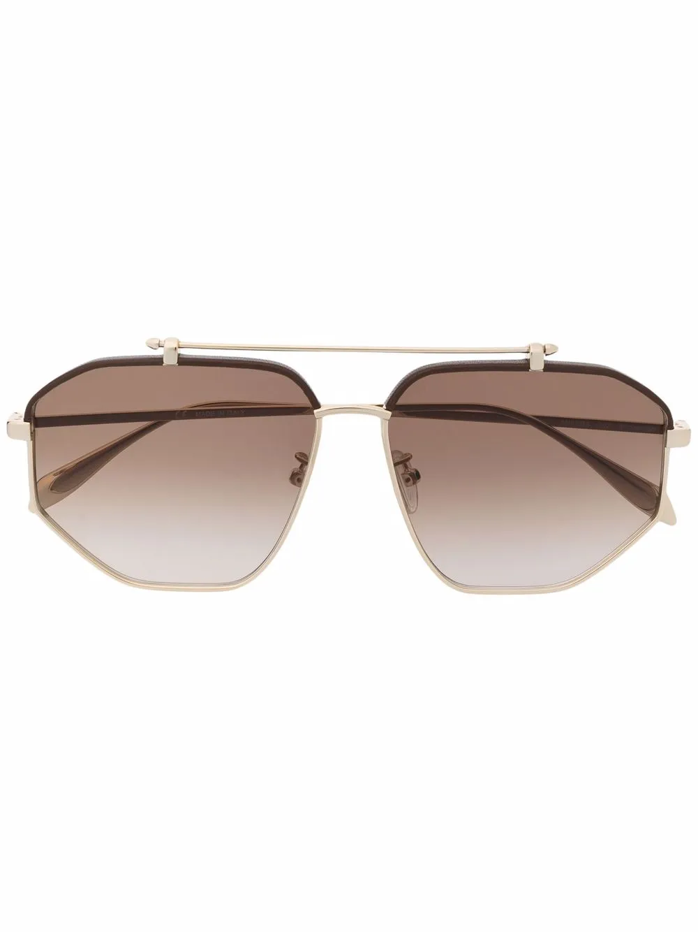 

Alexander McQueen Eyewear lentes de sol con armazón oversize - Dorado