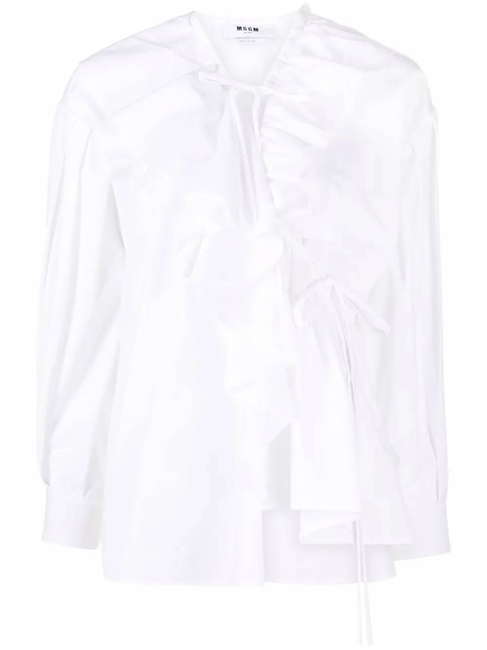 

MSGM blusa con volantes - Blanco