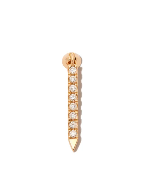 MARIA TASH arete Eternity Bar en oro amarillo de 18kt con diamante en pavé