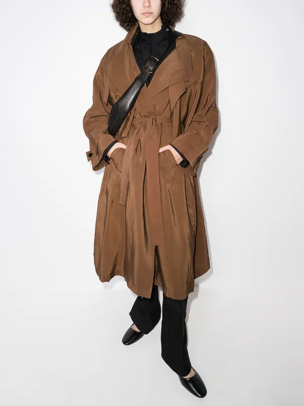 Low Classic Layered Belted Trench Coat | Brown | FARFETCH 