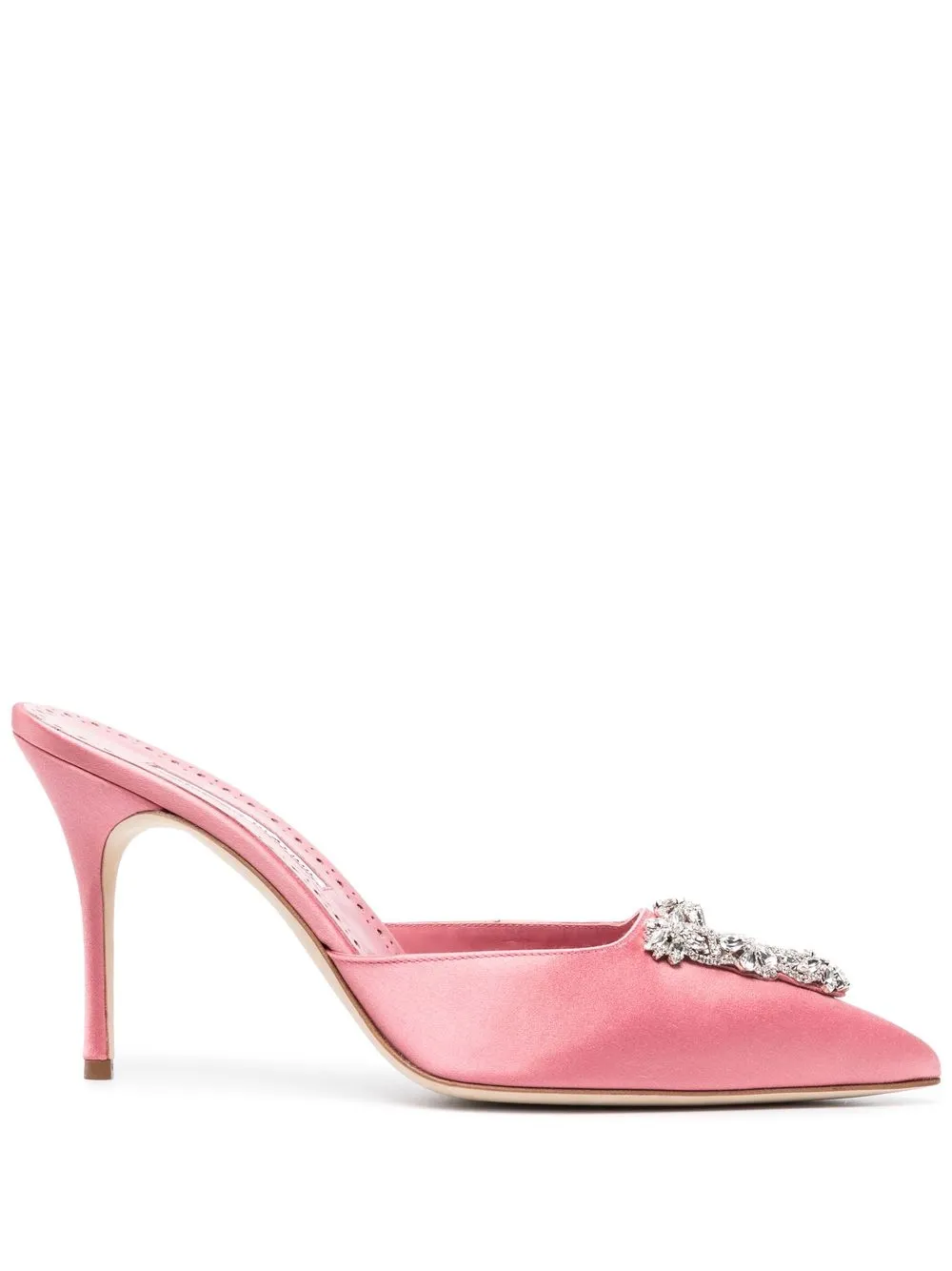 

Manolo Blahnik Namutri 105mm satin pumps - Pink