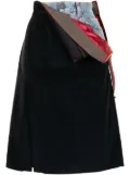 Kolor layered a-line skirt - Blue