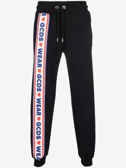 GCDS pantalon de jogging à bandes logos