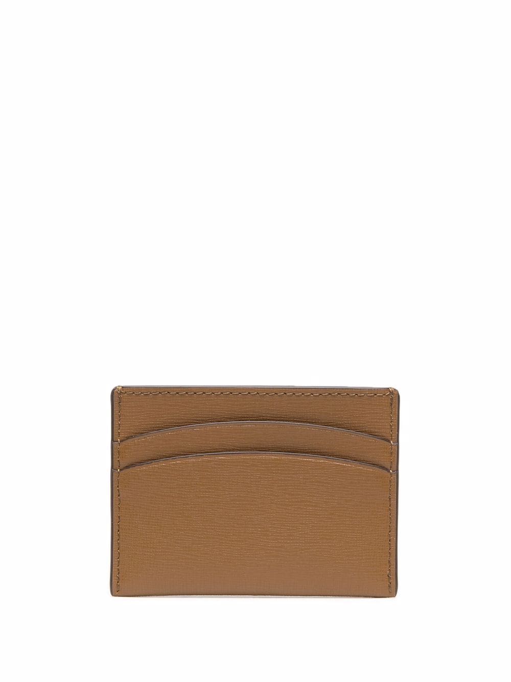 Shop Tory Burch Robinson Card Case In Brown