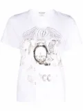 Junya Watanabe graphic-print round-neck T-shirt - White