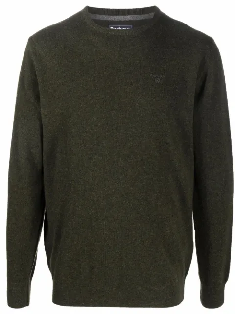 Barbour logo-embroidered wool jumper