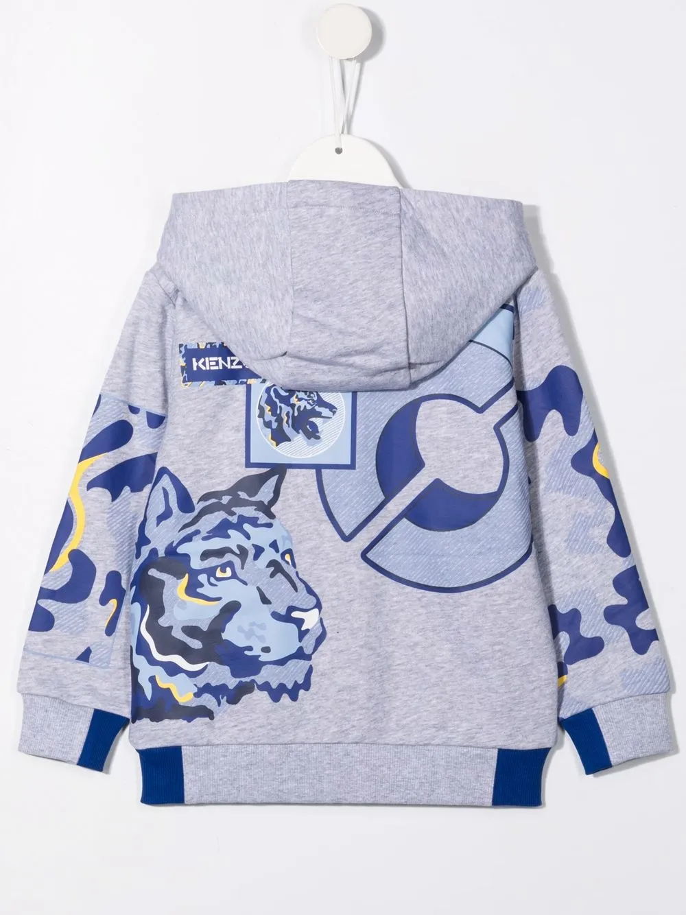 фото Kenzo kids худи на молнии с принтом tiger