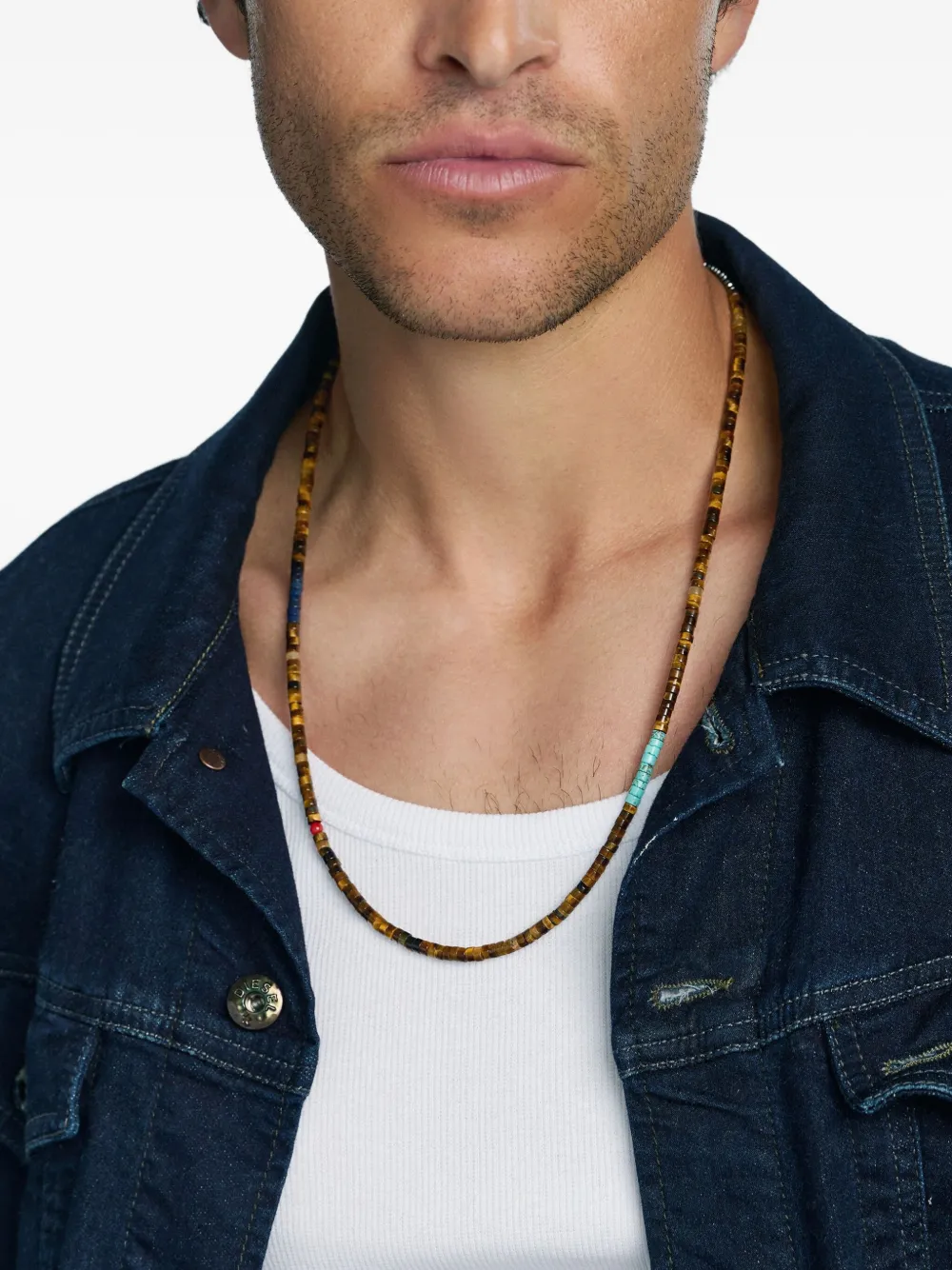 Nialaya Jewelry Heishi faceted bead-embellished necklace | Image 2