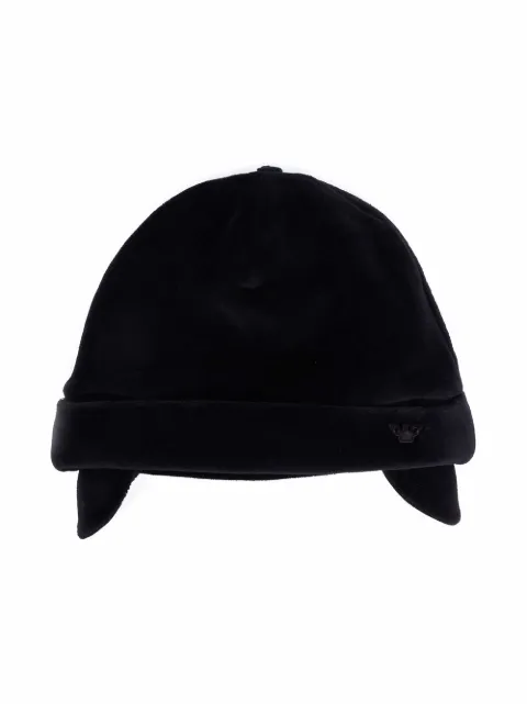 Emporio Armani Kids Gorro de algodão com detalhe de orelhas