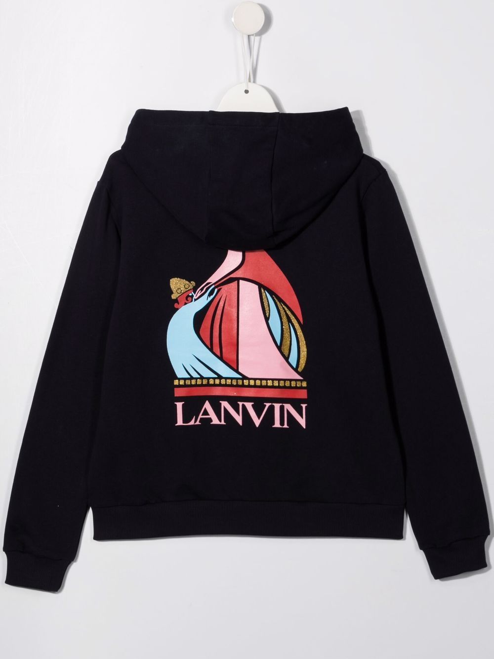 фото Lanvin enfant худи на молнии с графичным принтом