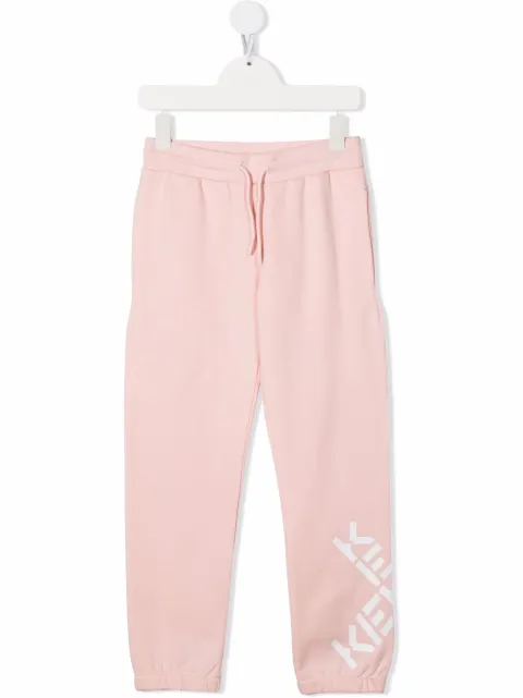 Kenzo Kids logo-print drawstring track pants