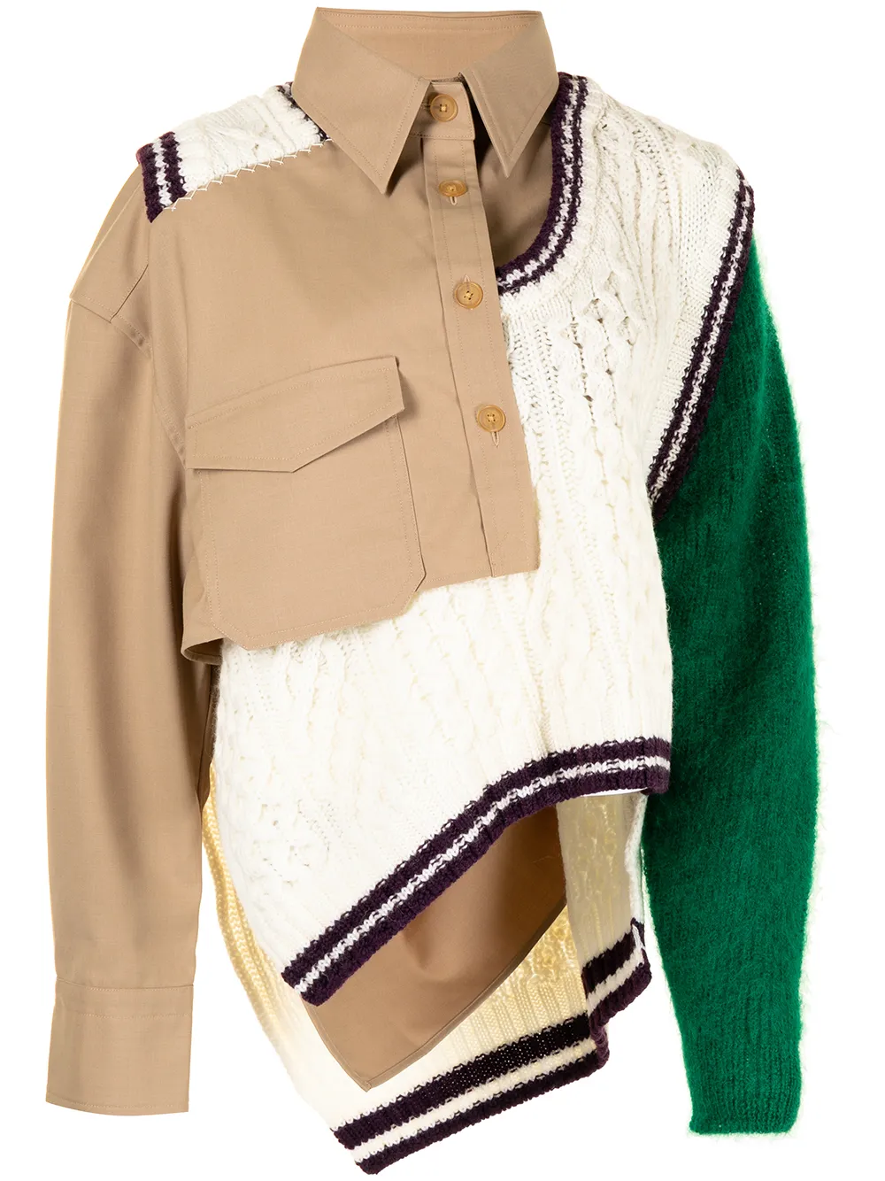 Kolor layered-panel jumper