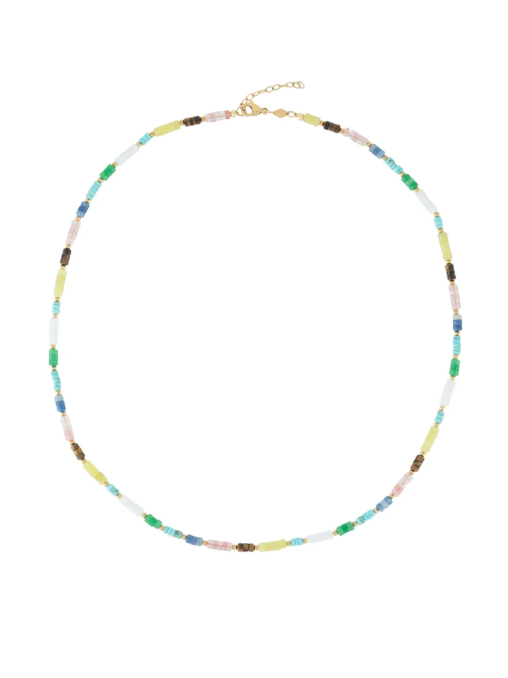 Nialaya Jewelry колье Heishi с золотыми бусинами