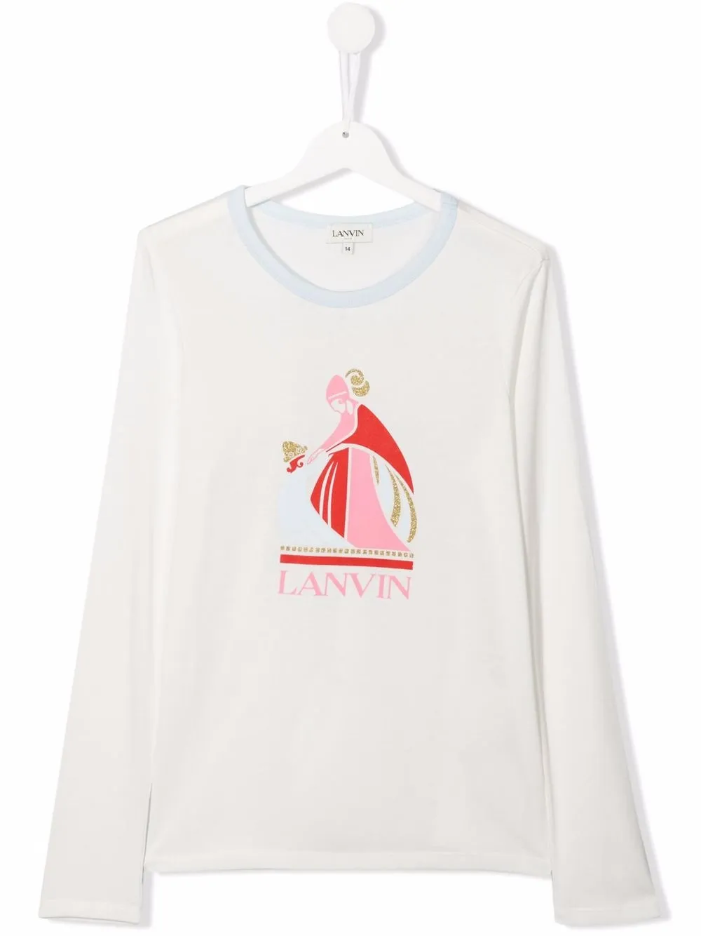 фото Lanvin enfant топ с длинными рукавами и графичным принтом