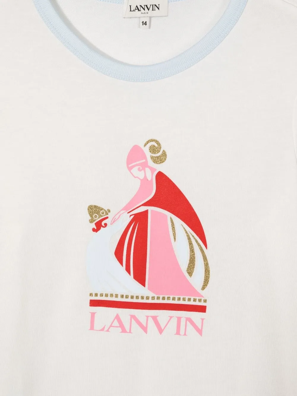 фото Lanvin enfant топ с длинными рукавами и графичным принтом