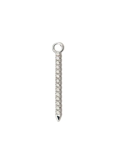 MARIA TASH 18kt white gold Eternity Bar sapphire and diamond charm